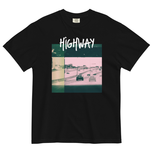 Highway Unisex Garment-Dyed Heavyweight T-Shirt Black