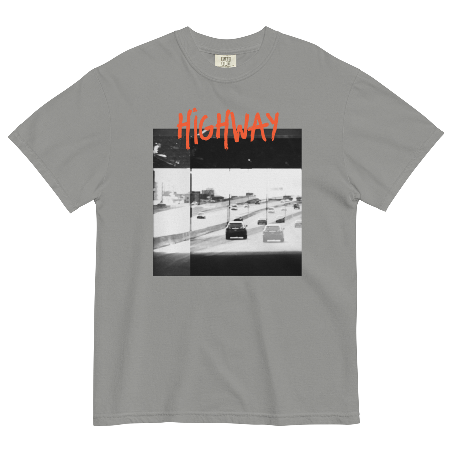 Highway Unisex Garment-Dyed Heavyweight T-shirt Grey