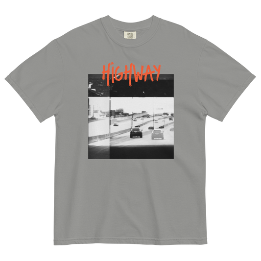 Highway Unisex Garment-Dyed Heavyweight T-shirt Grey