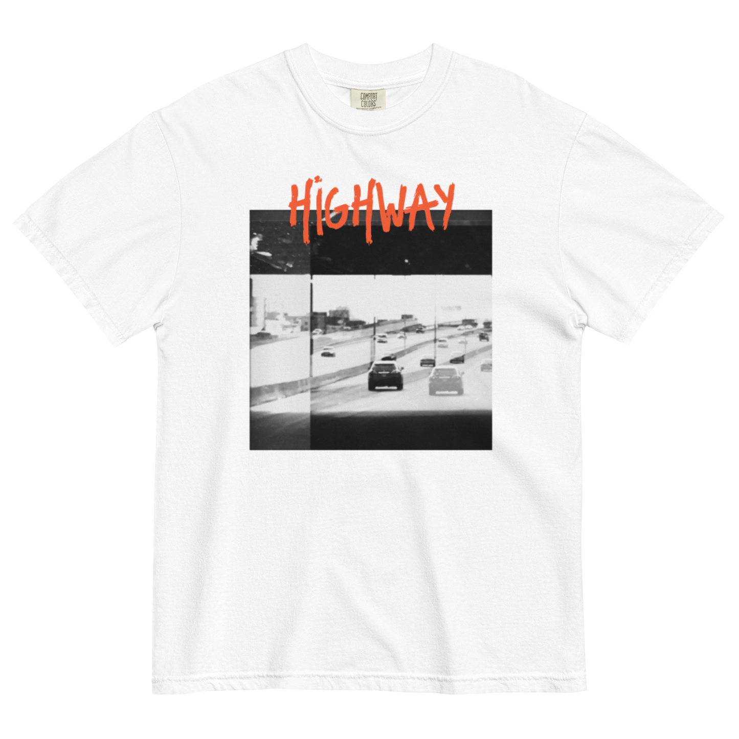 Highway Unisex Heavyweight T-shirt White