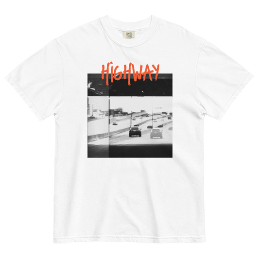 Highway Unisex Heavyweight T-shirt White